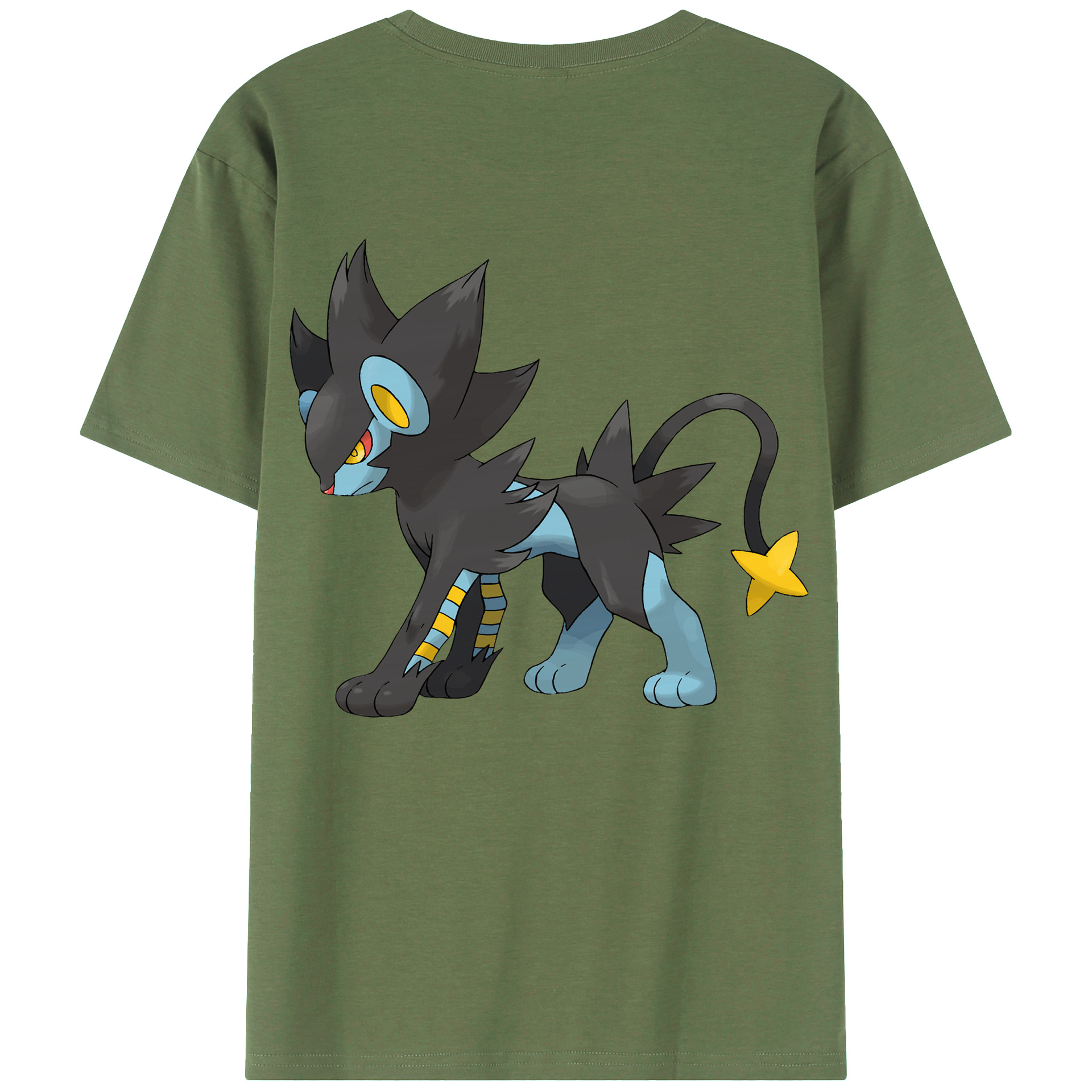 （画像用） ポケットモンスター Pokémon 綿100％ メンズ半袖Tシャツ（バックプリント） 通気性